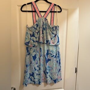 Lilly Pulitzer Blue and Pink Floral Dress